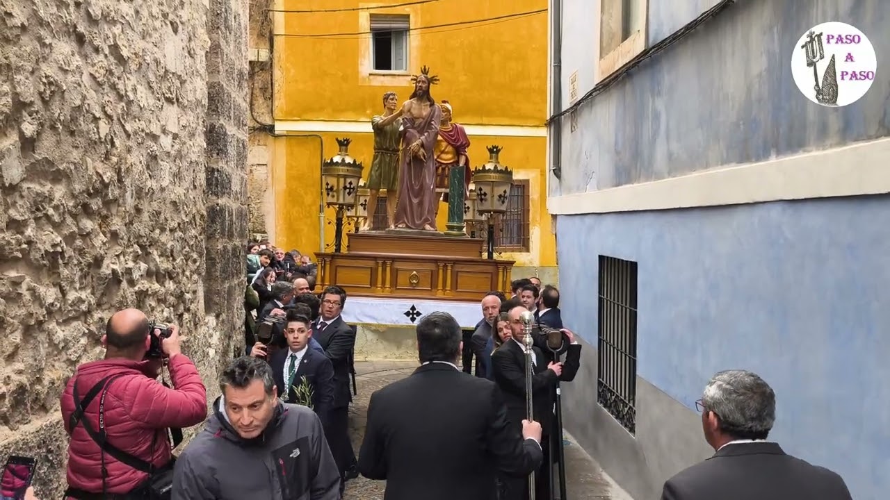 Giro calle del Peso,  procesión extraordinaria en Cuenca 120 aniversario Hermandad d El Prendimiento
