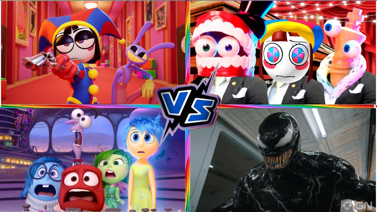 Джакс🆚Удивительный цифровой цирк🆚Головоломка 2🆚Веном