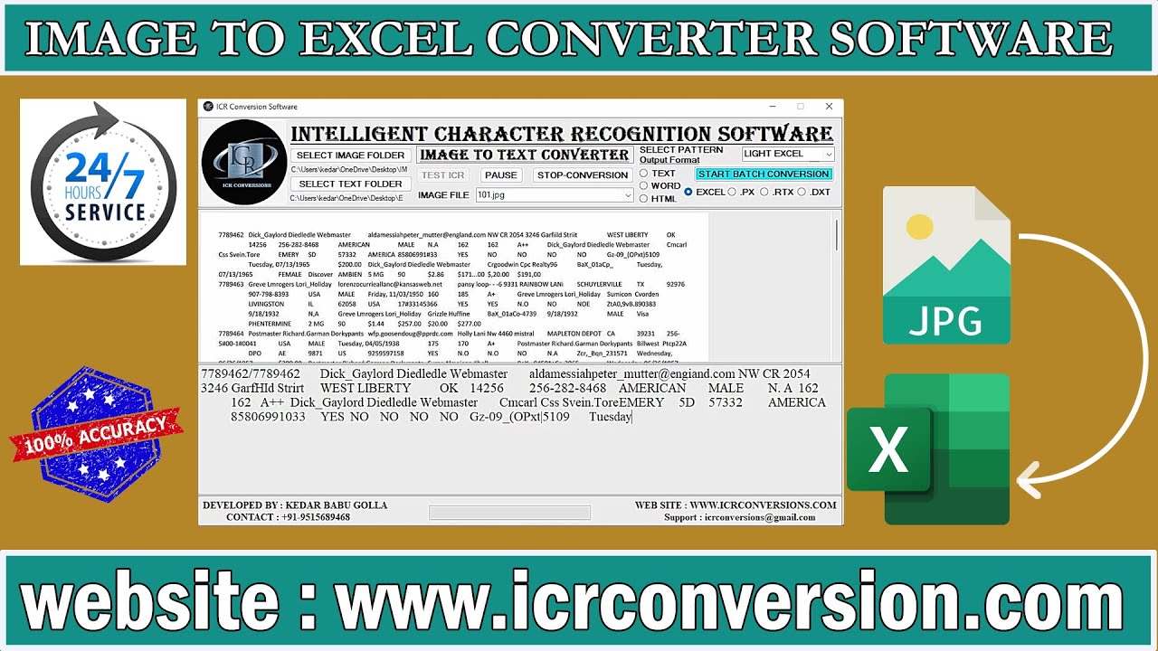 Image to Excel Converter Software | Image to Excel Conversion Software  |Image to Excel