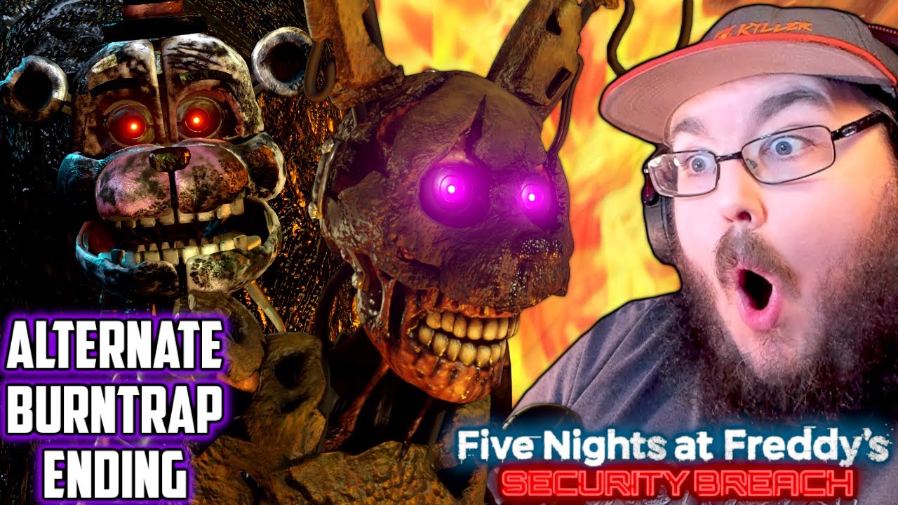 FNAF Security Breach Alternate Burntrap Ending (THIS SHOULD HAVE BEEN IN THE GAME!) FNAF REACTION!!!