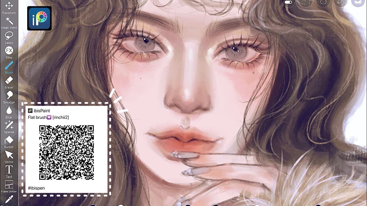 Draw with me in ibisPaintx || New brushes with QR codes♥️ #ibispaintx