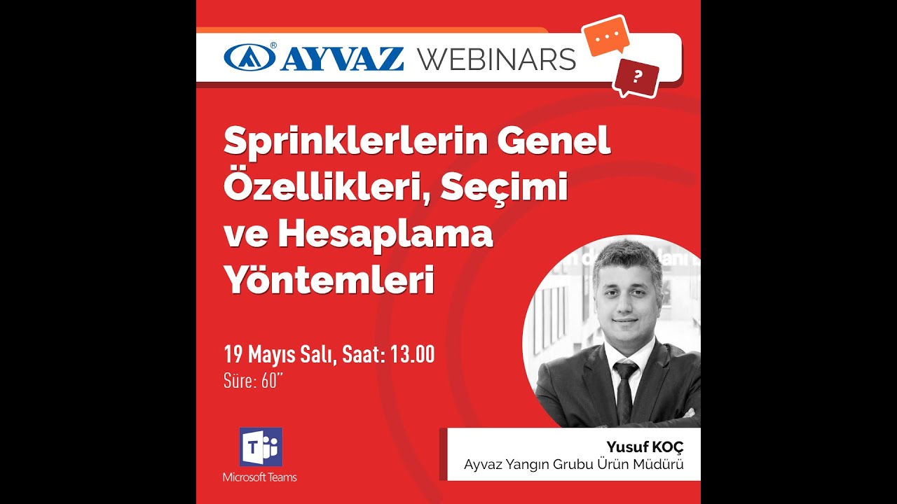 Sprinklerlerin Genel Özellikleri, Seçimi ve Hesaplama Yöntemleri - 19.05.2020