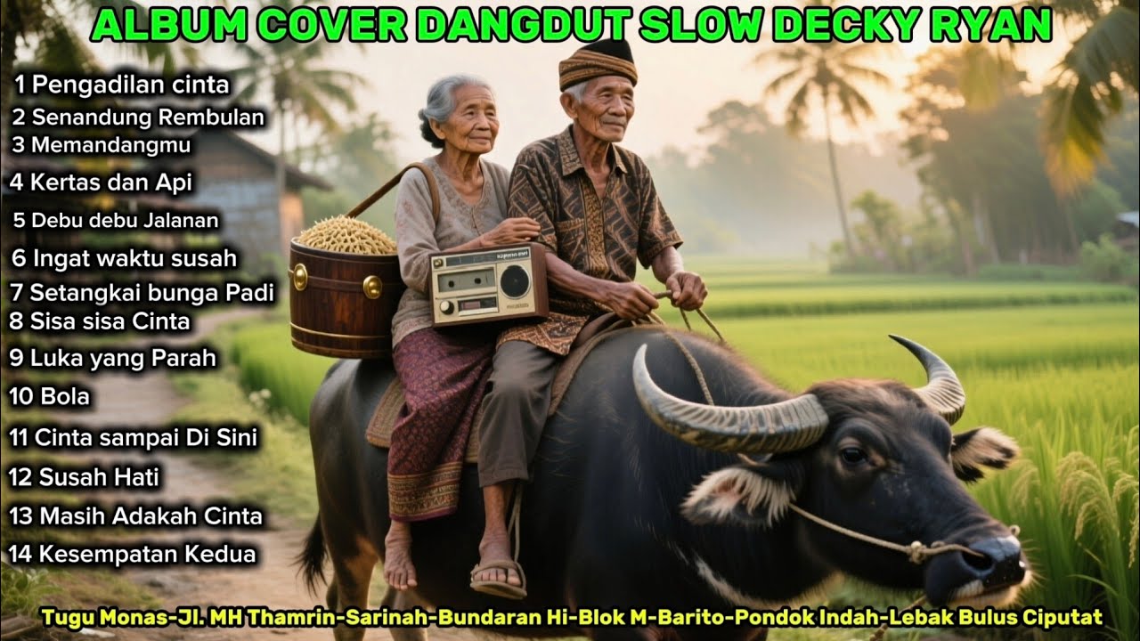 Album cover dangdut slow decky Ryan, Pengadilan Cinta, Senandung Rembulan, View Pusat Kota Jakarta 