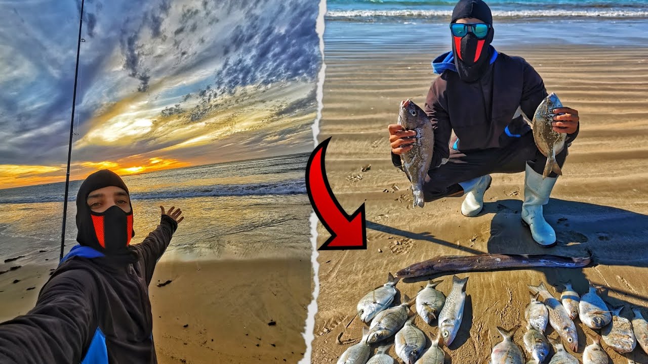 رحلة صيد سمك مصيد 44 كيلومتر جنوب مدينة بوجدور 🎣🐟🌅