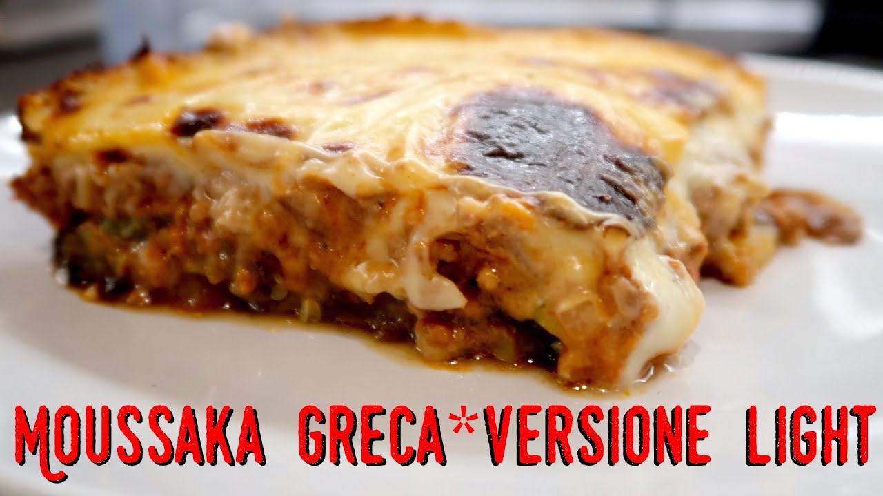 Moussaka greca.Versione light - ma golosissima - del tradizionale piatto greco. Niente fritto!