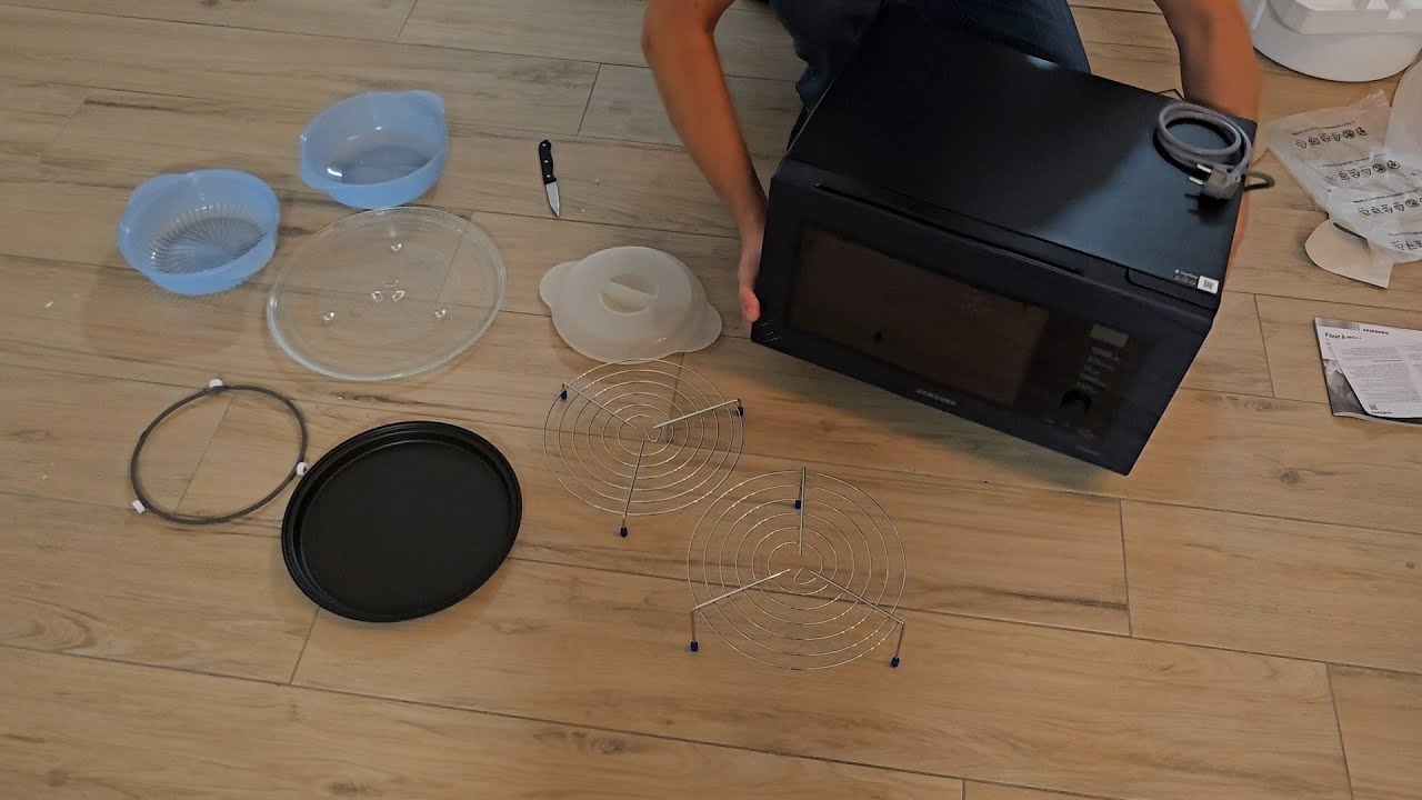 Unboxing Samsung BESPOKE Kombi-Mikrowelle mit Grill & Heißluft MC32DB7746KDE1 MW7300B