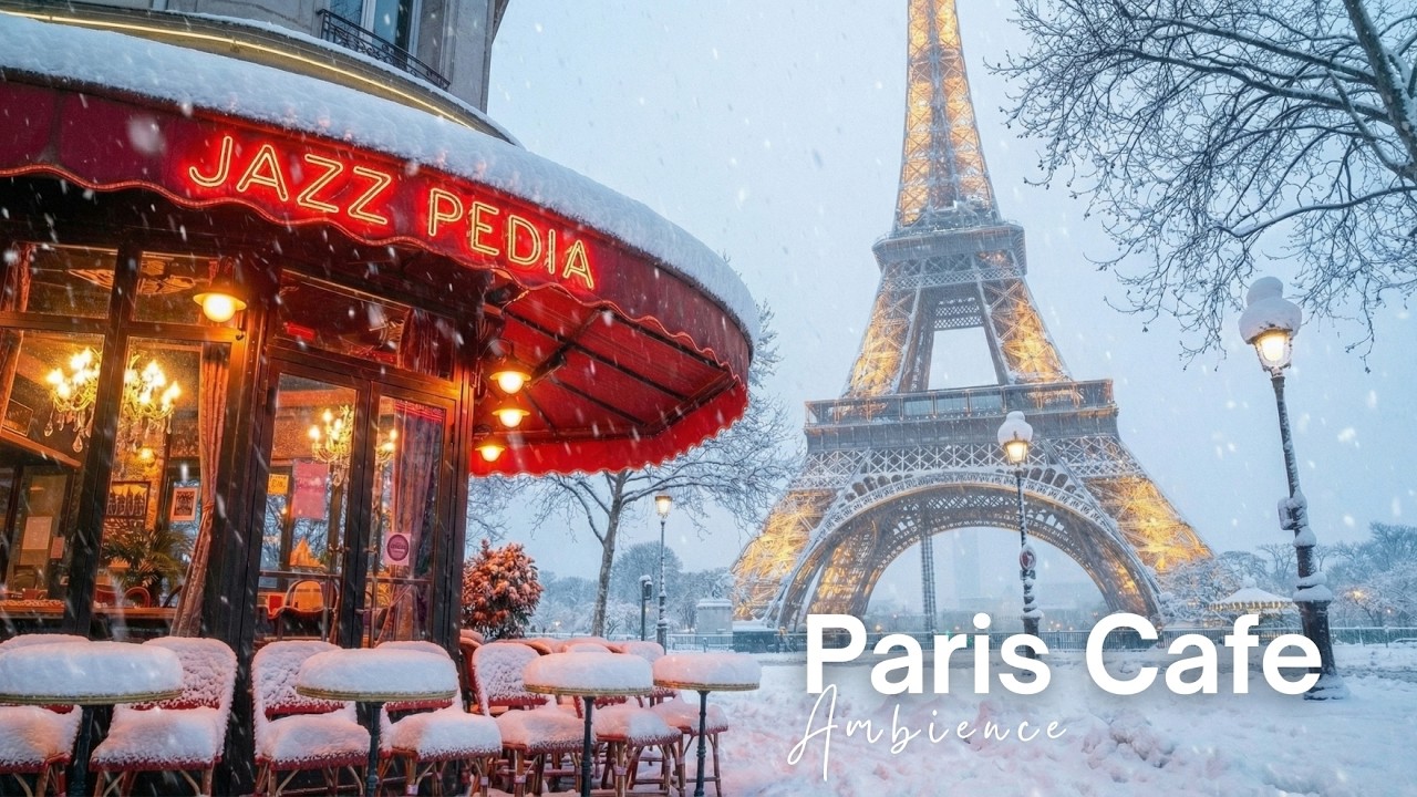 Paris Cafe Ambience ☕ Coffee Shop Jazz Winter & Positive Bossa Nova Piano Music for Good Mood Vibes