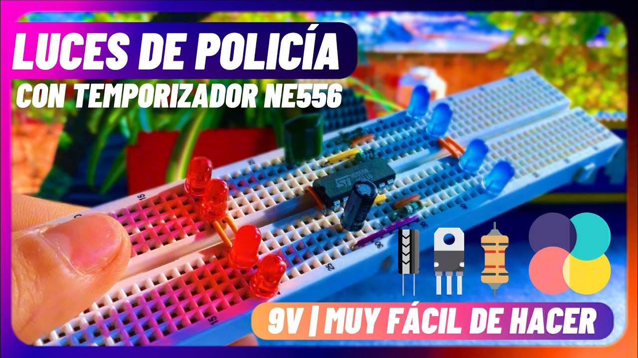 NE556 Luces LED de policía 🚔| fácil de hacer