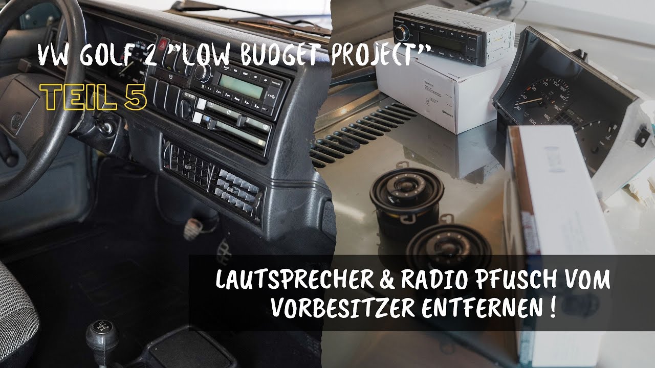 VW Golf 2 Lautsprecher & Radio | Pfusch vom Vorbesitzer beseitigt ! | Teil 5