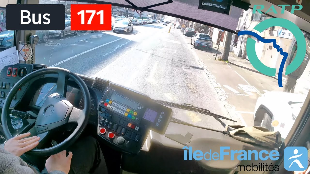 Bus 171 RATP - Pont de Sèvres Métro - Mairie de Chaville - Pont de Sèvres Métro - 4K