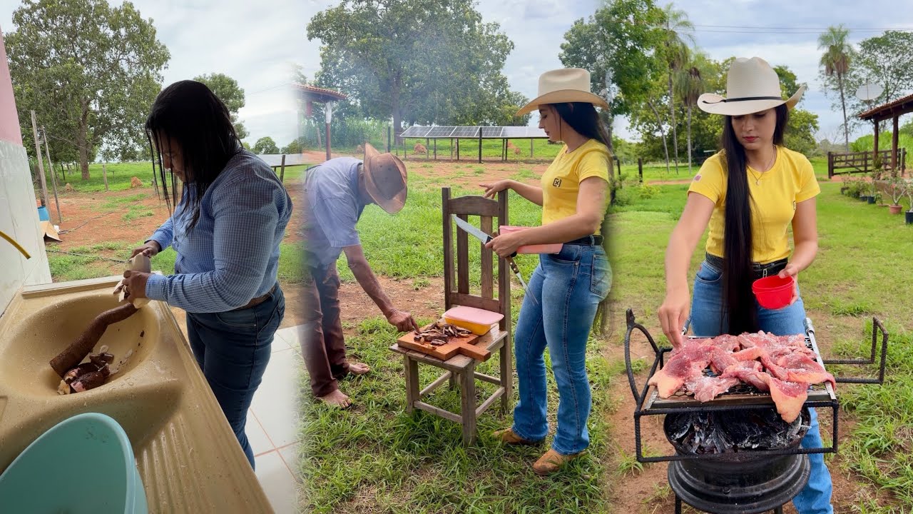 CHURRASCO NA ROÇA 🪵 🔥 🎄