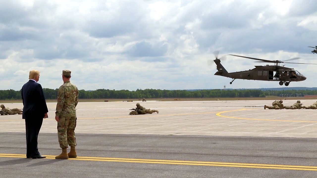 Air Assault and Gun Raid Demo For President Trump