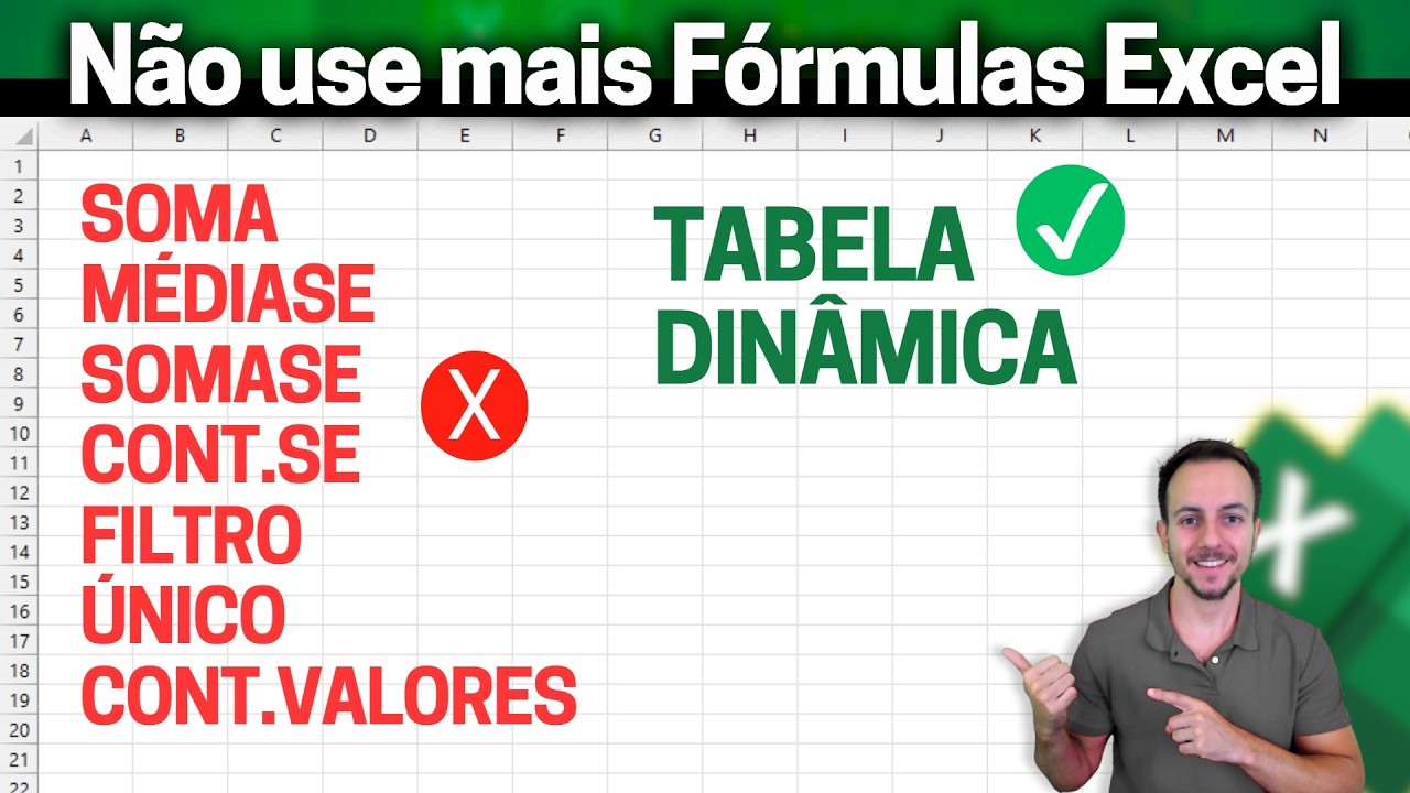 Economize tempo no Excel: troque fórmula por Tabela Dinâmica | Planilha Grátis