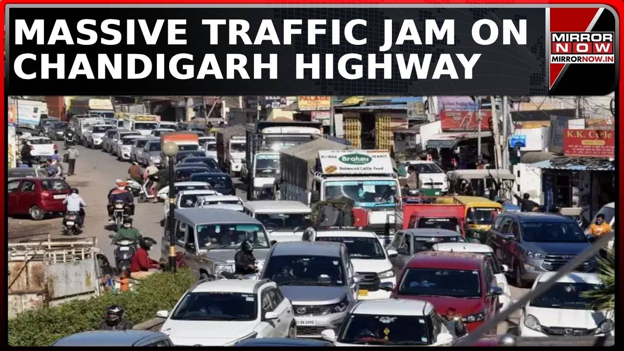 Farmers Protest | Punjab Police Barricade Chandigarh-Zirakpur Highway, Witnesses Heavy Traffic