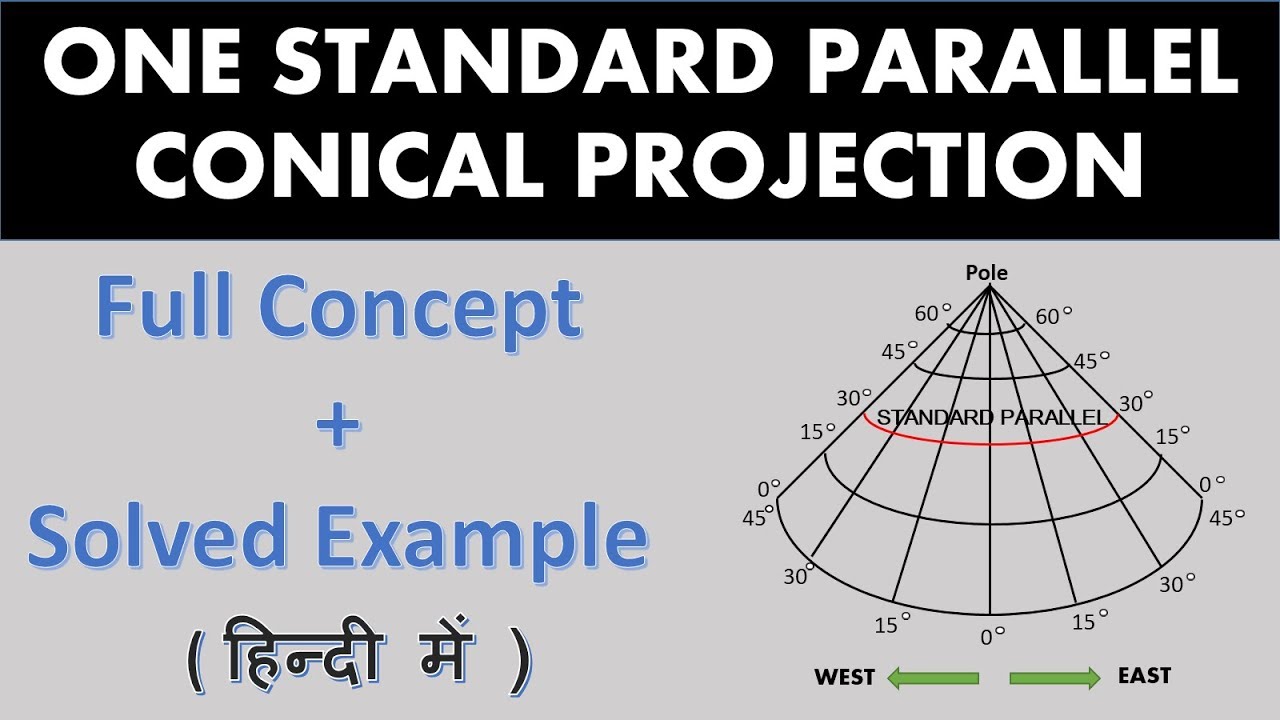 one standard parallel conical projection