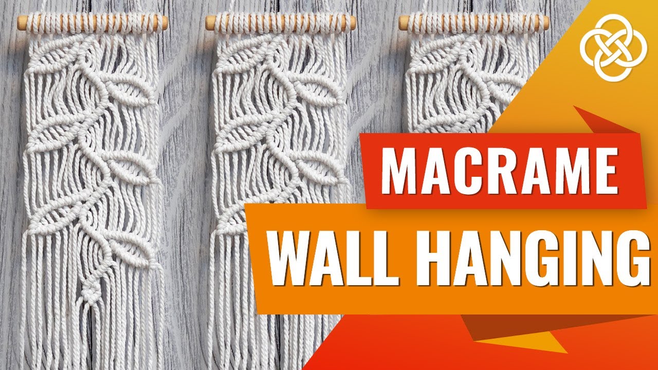 Панно с листьями в технике макраме | DIY | Урок макраме для новичков