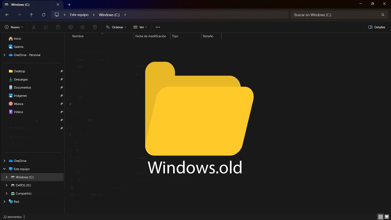 🫵 La carpeta Windows.old ¿Qué es? ¿Para qué sirve? ¿Se puede eliminar? 😢
