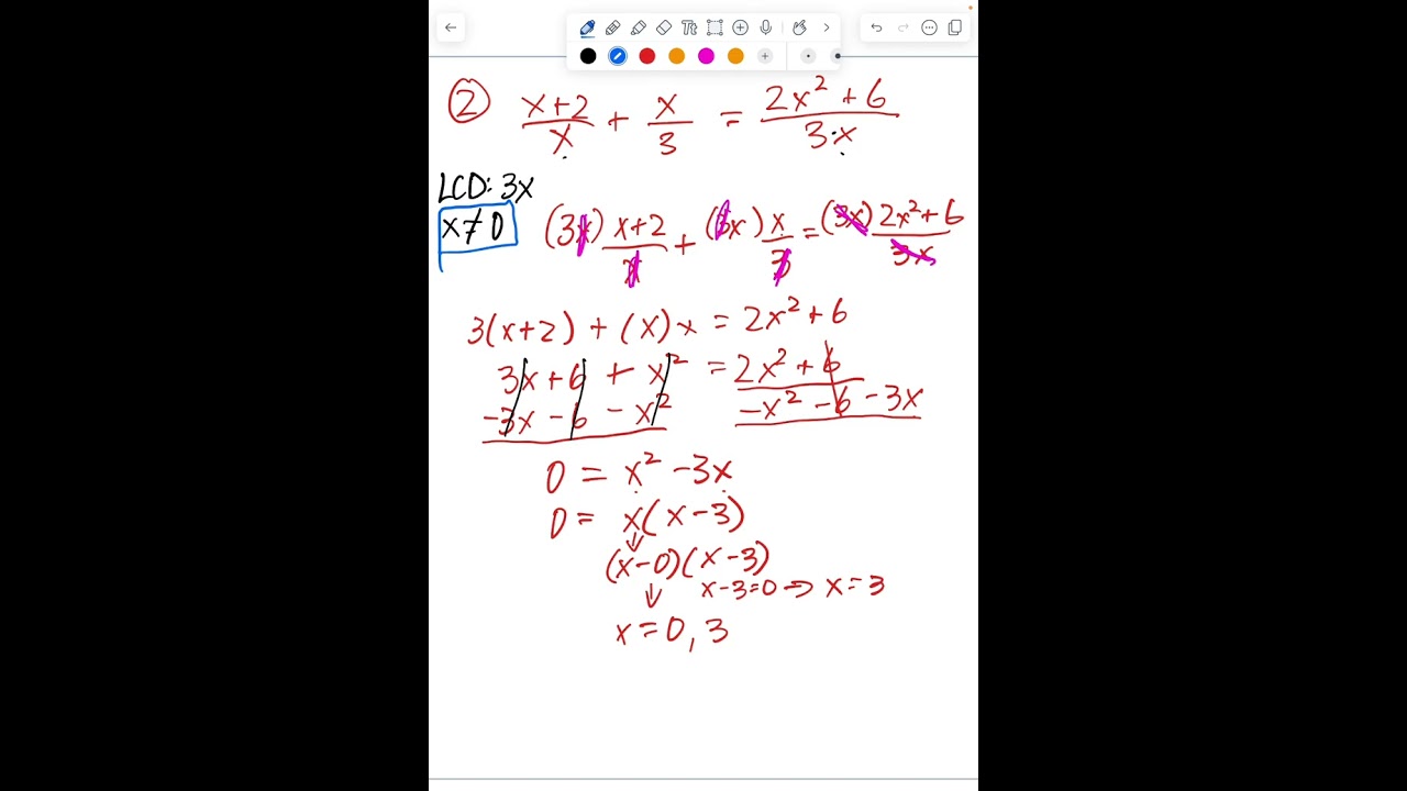 Solving rational equations