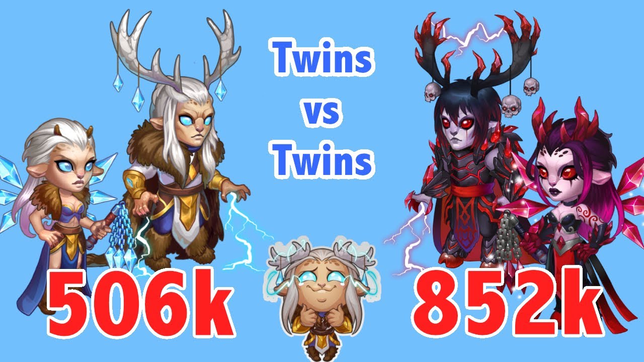 【HeroWars】506k twins beat out the 852k and 812k twins on Arena