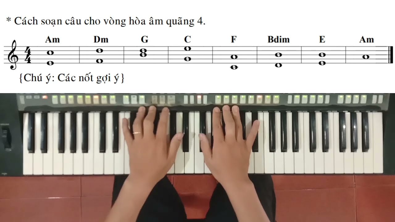 Cách Soạn Câu Theo Vòng Hoà Âm Quãng 4 | Ku Tèo Piano.