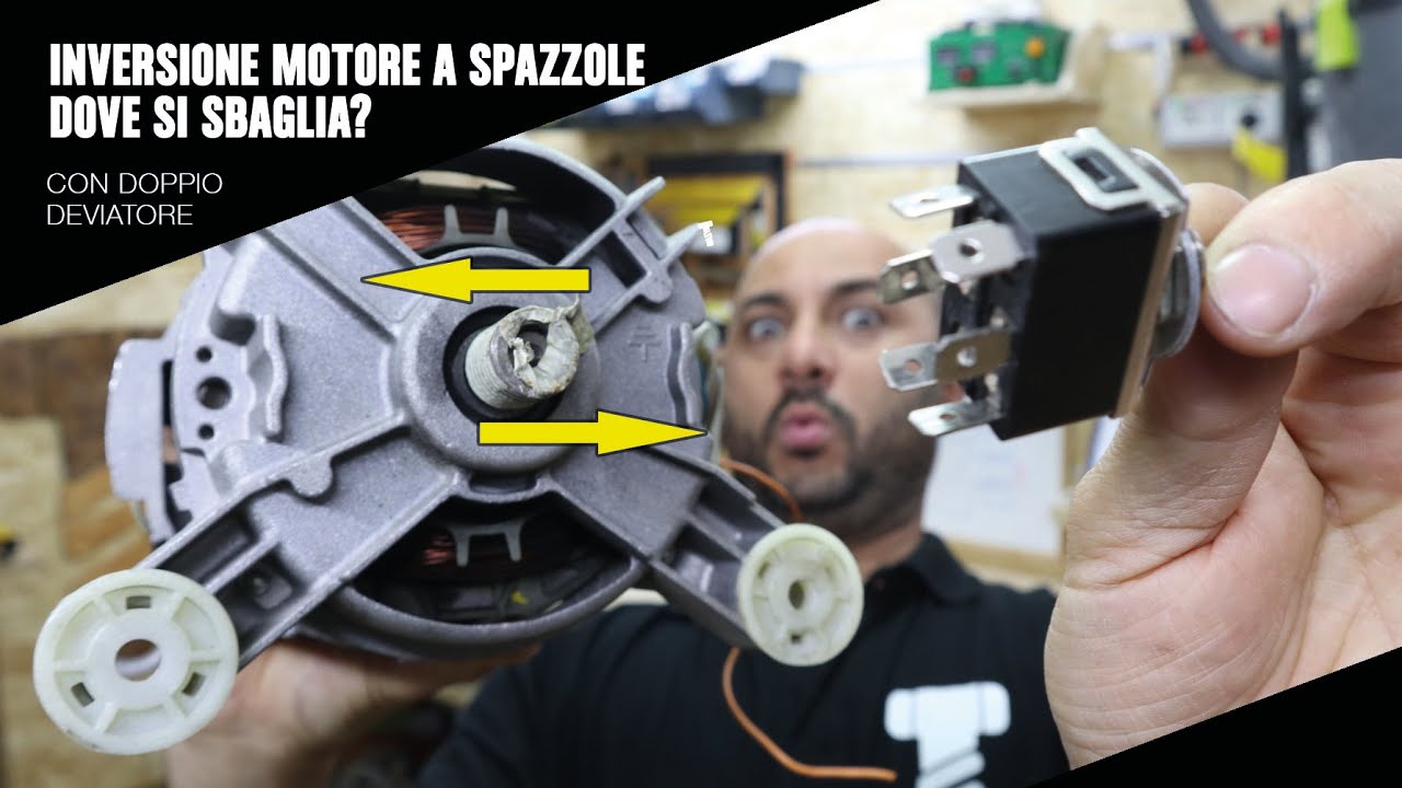 Il video più veloce per invertire il senso di rotazione in un motore da lavatrice a spazzole