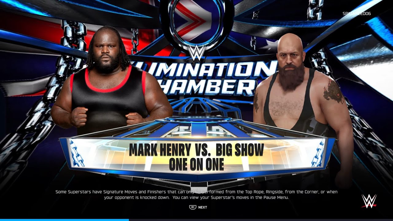 WWE2K25 MARK HENRY VS BIG SHOW || ELIMINATION CHAMBER ONE ON ONE PS5 #wwe2k25 #markhenrey #bigshow