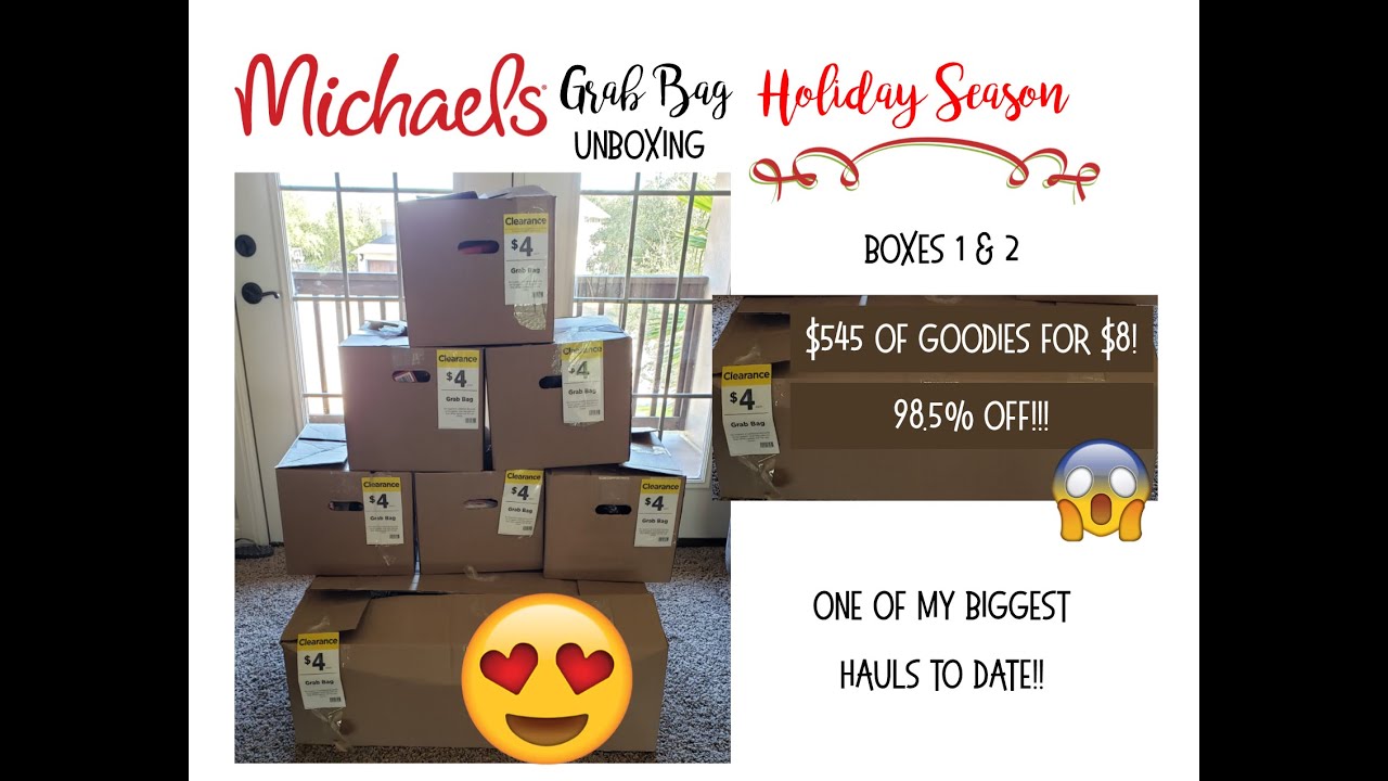 HAUL: Michael's $4 Grab Bags Unboxing | $545 for only $8! That's 98.5% off!!!