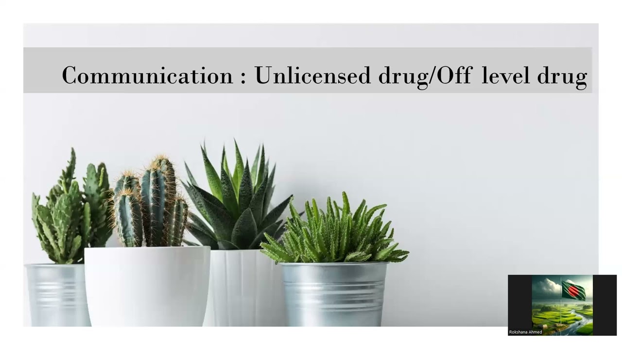 Communication :Unlicensed drug