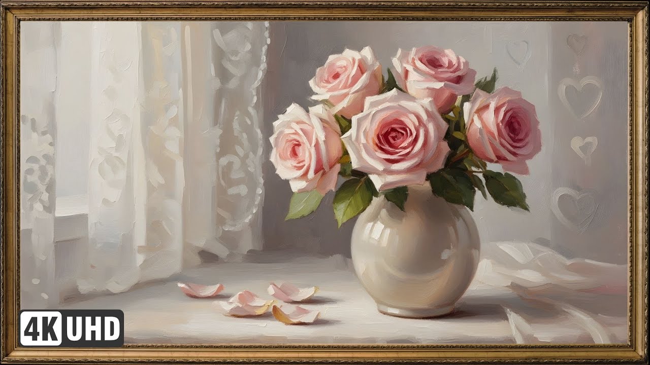 Classic Valentine Still Life | Romantic Roses in 4K