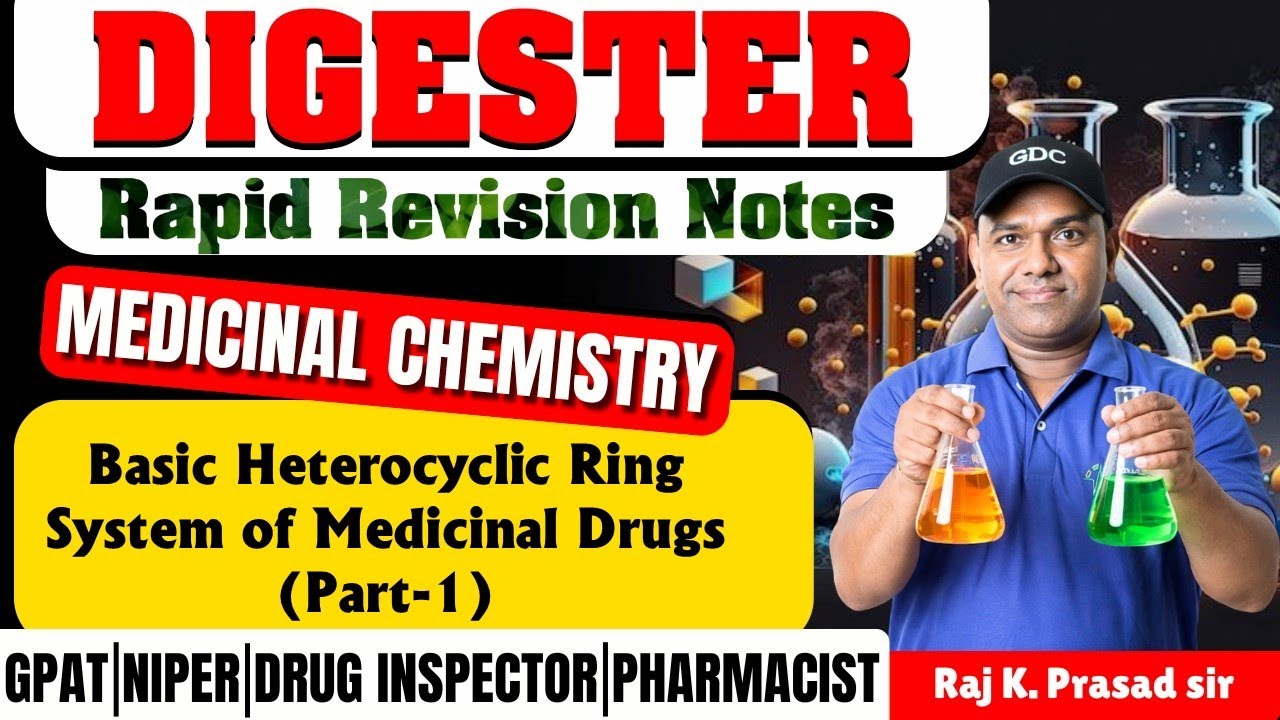 D-31 | Med. Chem.:Heterocyclic ring system- I | Rapid reviosion notes  #rapidrevisionseries