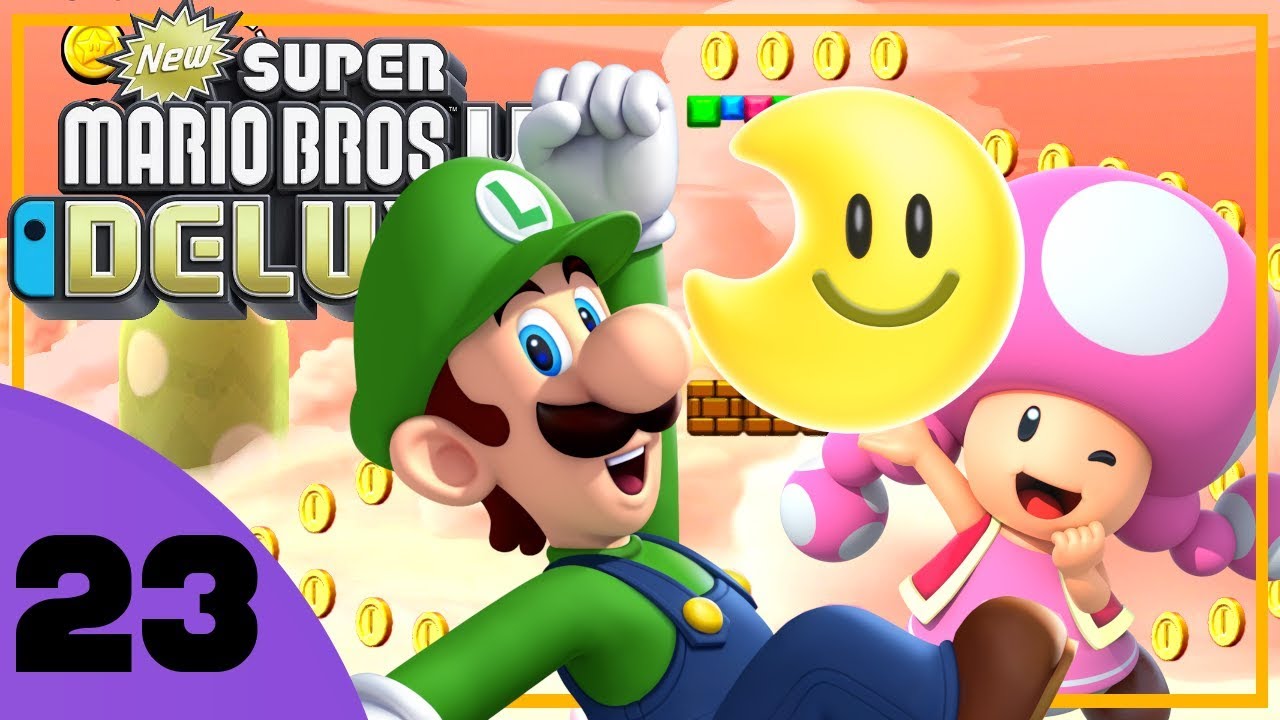 Mit Luigi und Toadette durch die Zuckerwattenwolkenzone! | [#23] NEW SUPER MARIO BROS U DELUXE