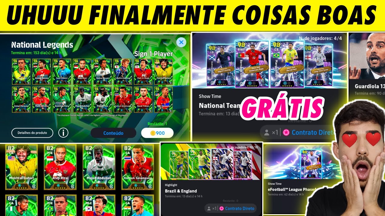UHUUUU PACK de ÉPICOS 😱 150 Moedas Show Tim GRÁTIS e MAIS NOVIDADES TOPS efootball 2026