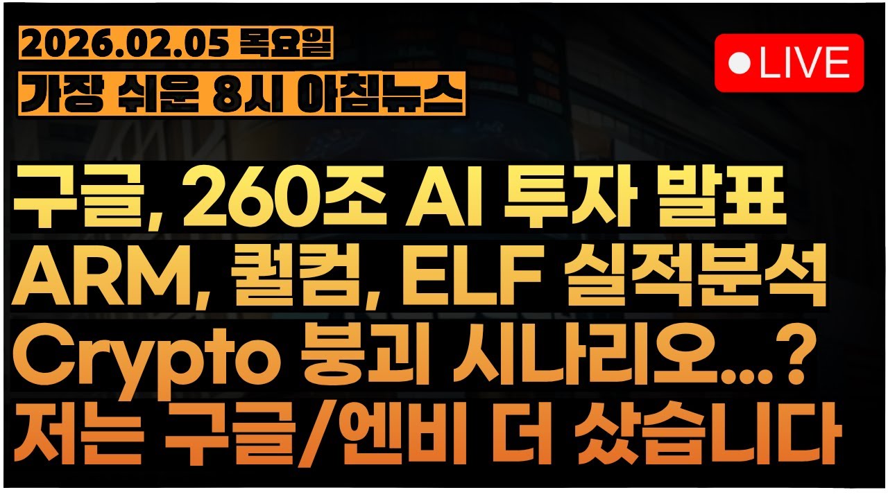 드디어 구글 실적, 하나하나 뜯어서 분석해봅시다ㅣ[아침시황&미국마감] #260205