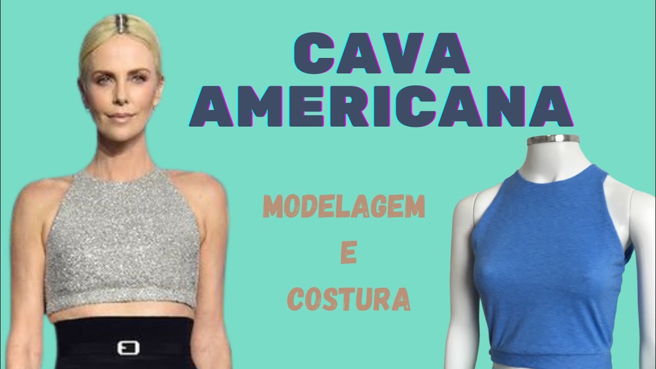 TOP CAVA AMERICANA MODELAGEM E COSTURA.