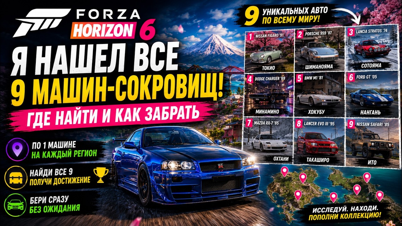 Я нашел ВСЕ 9 МАШИН-СОКРОВИЩ в Forza Horizon 6!