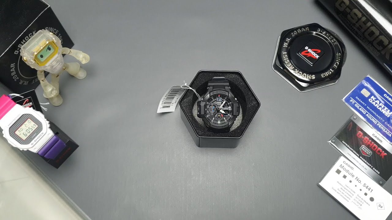 Unboxing & Cara setting Casio G-Shock GA-1100-1A1 (indonesia)