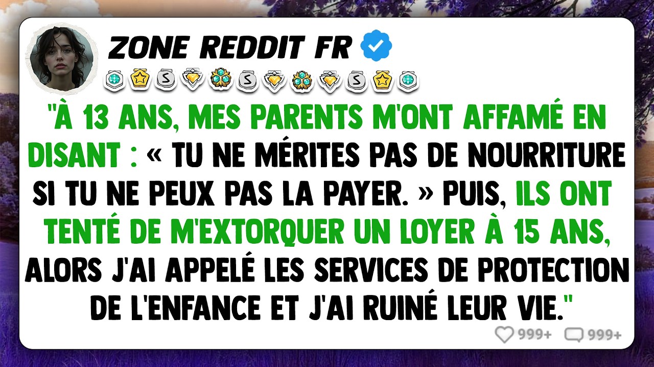 À 13 ans, mes parents m'ont affamé en disant : «Tu ne mérites pas de nourriture si tu ne peux pas..