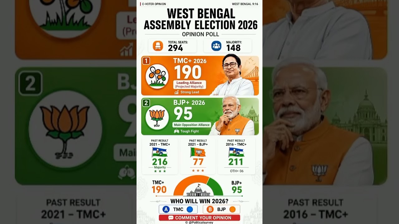 west Bengal opinion poll #bjp #news #congress #indianpolitics #breakingnews
