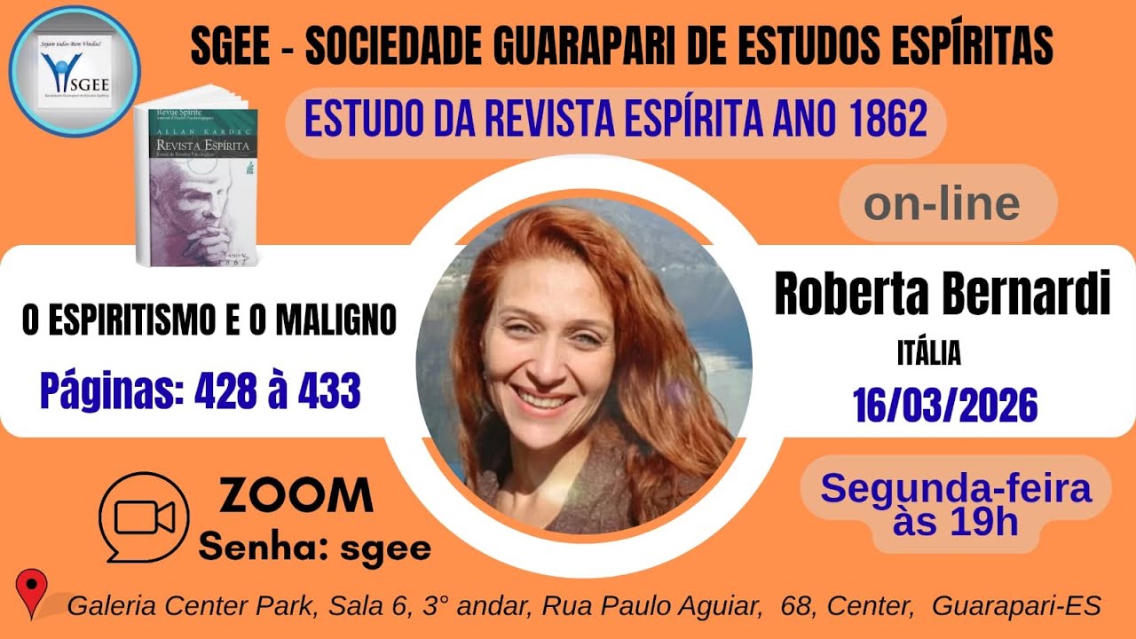 O ESPIRITISMO E O MALÍGNO com ROBERTA BERNARDI, Itália, Revista Espírita Allan Kardec de 1862