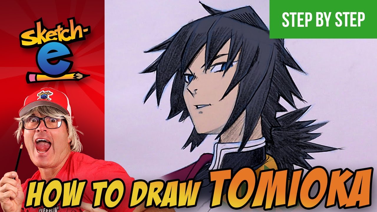 How to draw Tomioka from demon slayer step by step