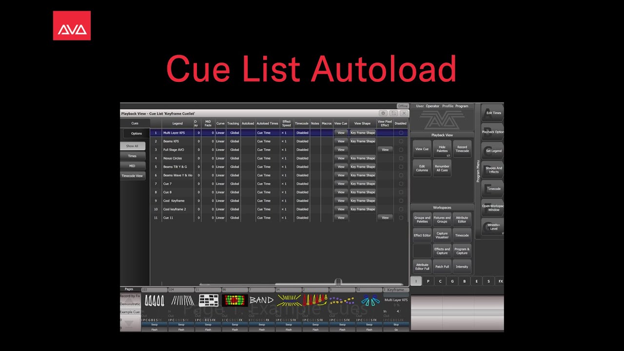 Cue List Autoloads