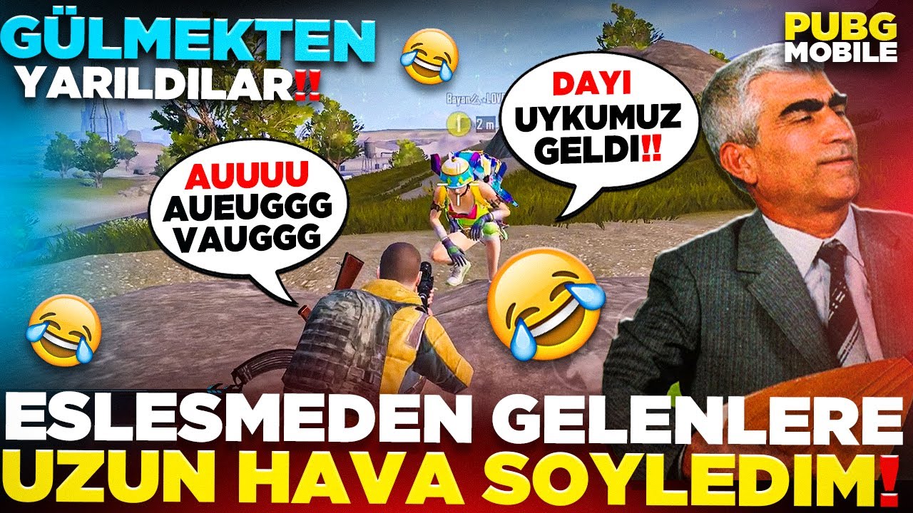 RASTGELE TAKIMDAN GELEN KIZLARA UZUN HAVA SÖYLEMEK!!  🤣  GÜLMEKTEN YARILDILAR🤣 | PUBG MOBILE