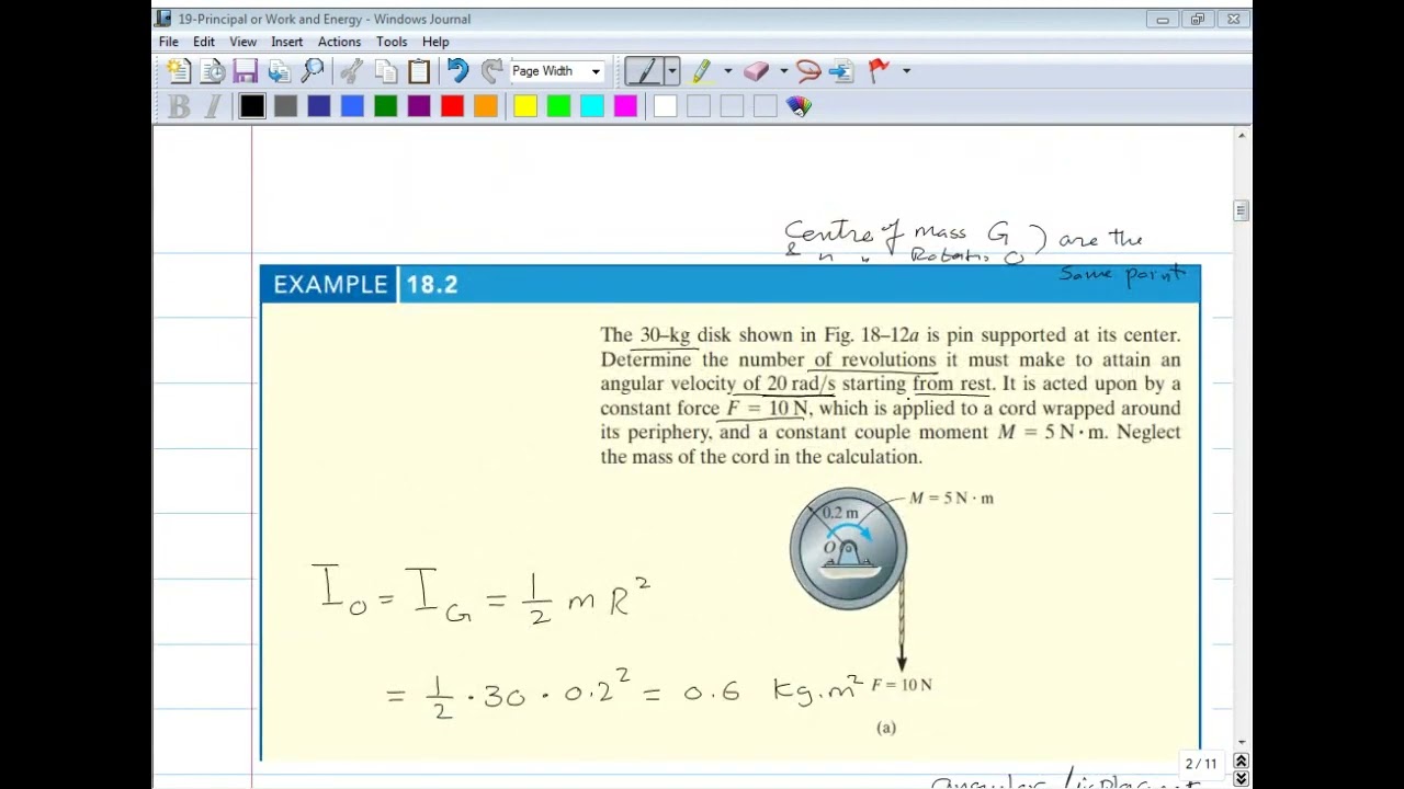 Dynamics (in Arabic)| 18- Principal of Work and Energy Rigid Body