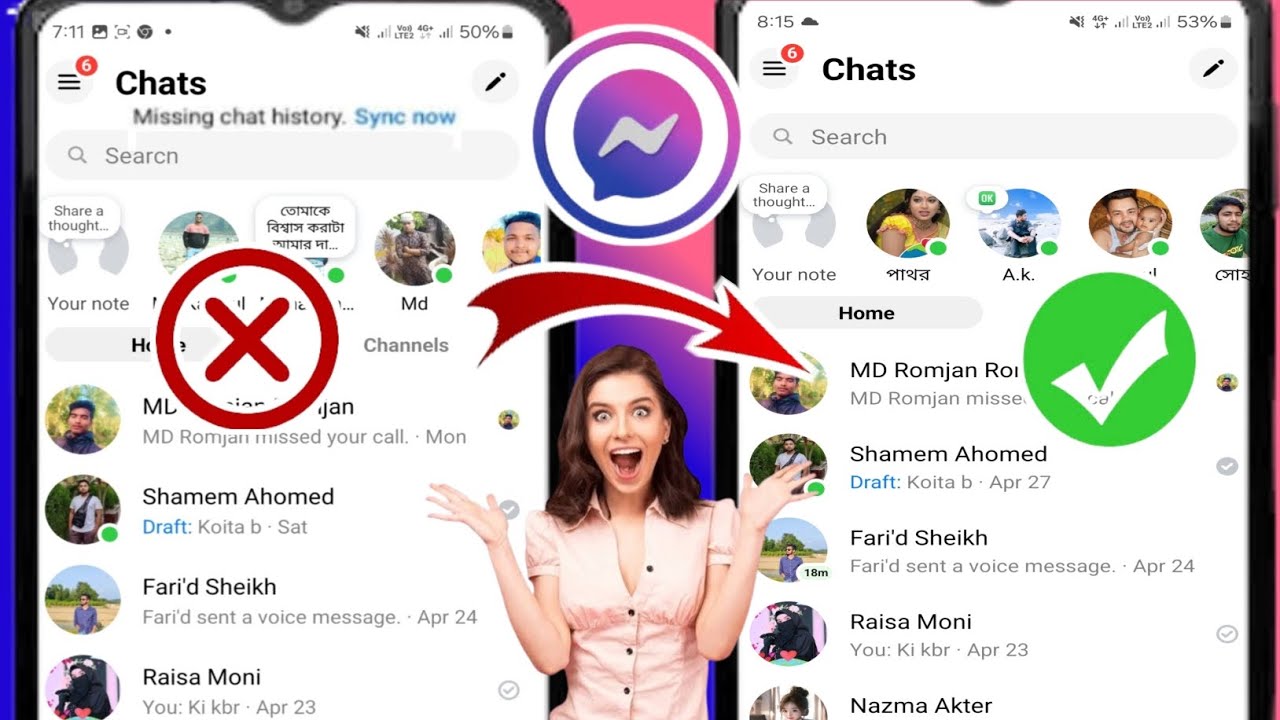 Jak naprawić brakującą opcję synchronizacji historii czatów w programie Messenger,