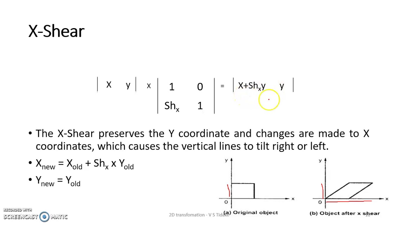 2d transformation: Rotation, Shear, Reflection