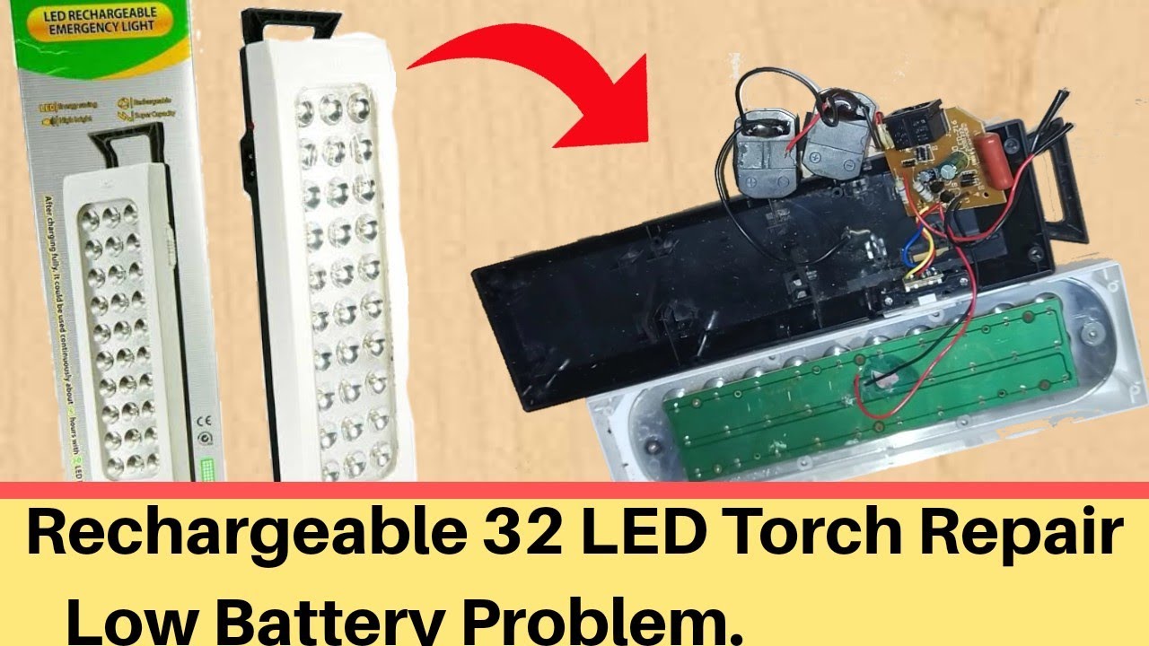 How To Repair 32 Led Rechargeable Torch by DP  / TAH Electronic.