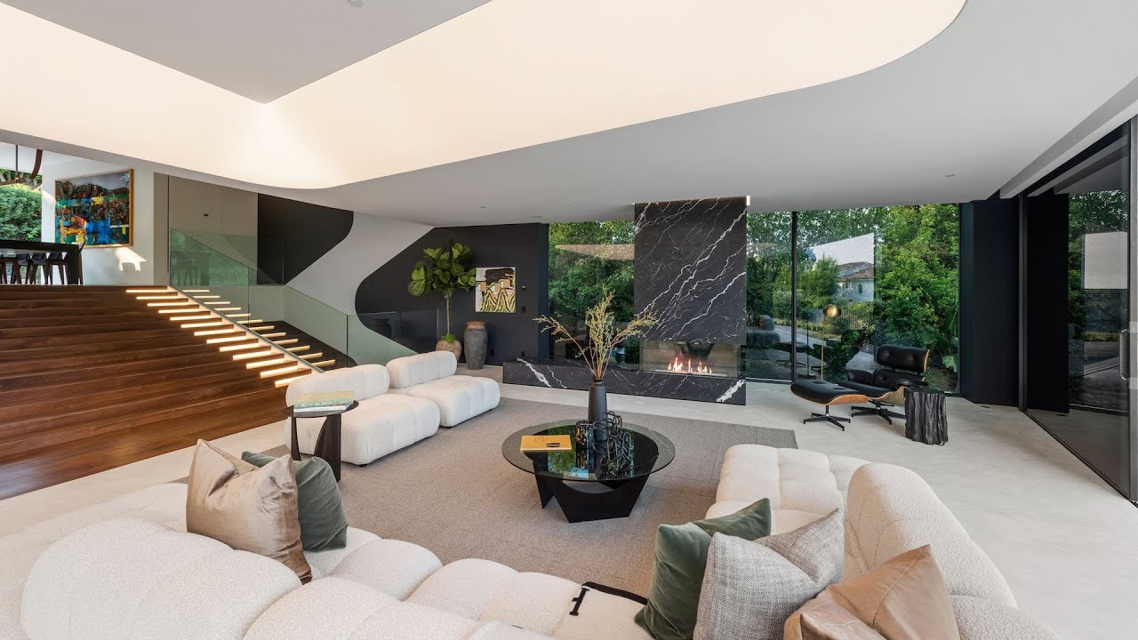 This $15 Million New construction home in Los Angeles is a unique architectural masterpiece