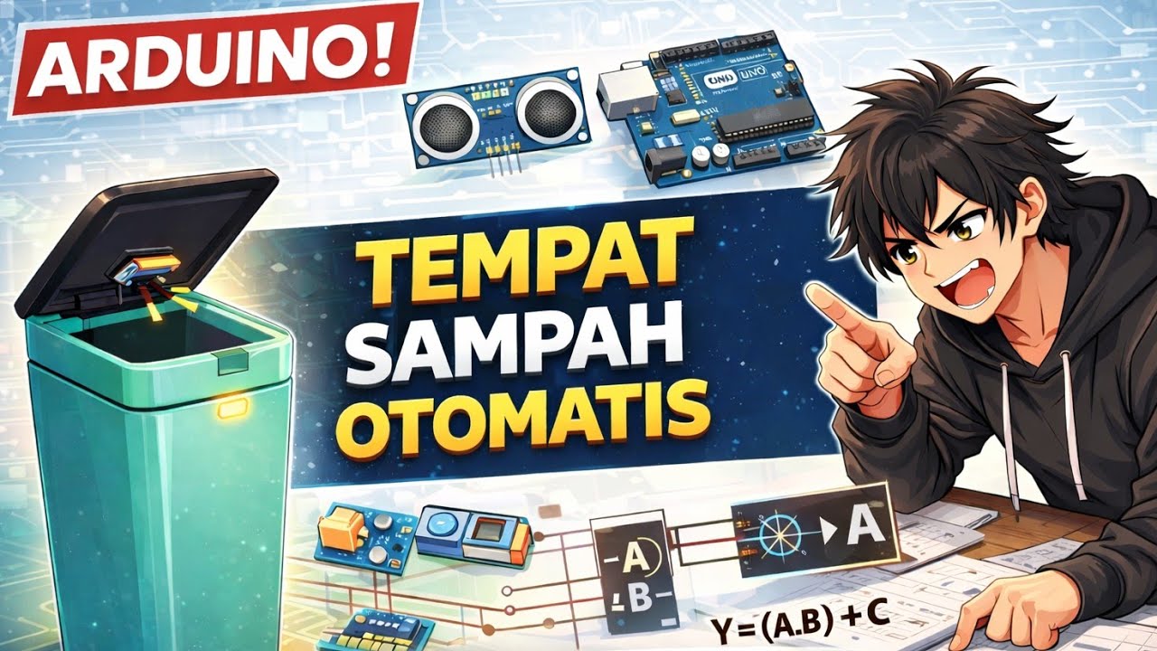 PERANCANGAN TEMPAT SAMPAH OTOMATIS SEDERHANA BERBASIS RANGKAIAN DIGITAL - KELOMPOK 8
