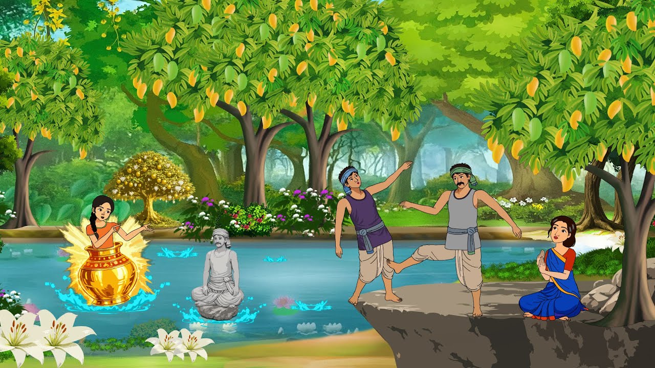 धोखेबाज़ दोस्त और रहस्यमयी सोने का कलश | Hindi Kahaniya | Moral Story | Cartoon Kahani | Kahani
