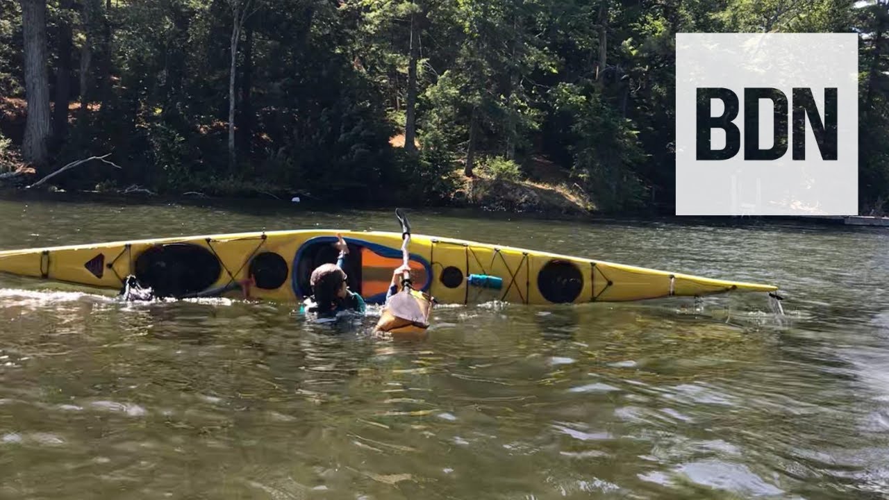 How to re-enter a flipped sea kayak | self rescue